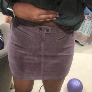 purple corduroy skirt